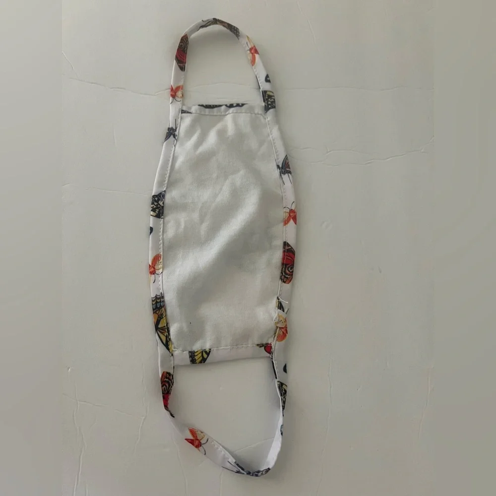Set of 3 Cloth Face Masks Non Adjustable Strap Reusable Washable Butterfly